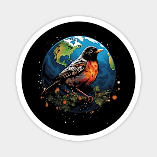 American Robin Earth Day Magnet